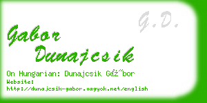 gabor dunajcsik business card